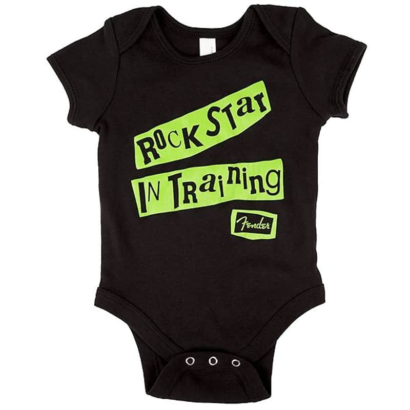 Fender Rock Star in Training Onesie, Black, 12 month 2016 image 2