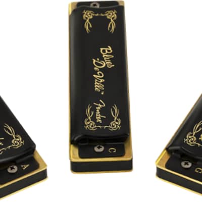 Fender Blues DeVille Harmonica Pack of 3 with Case image 3