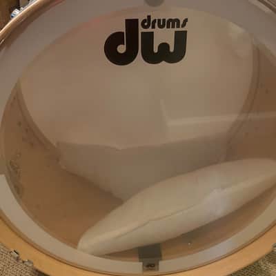 24x14 DW Collectors series virgin maple bass drum, white glass finish ply image 5