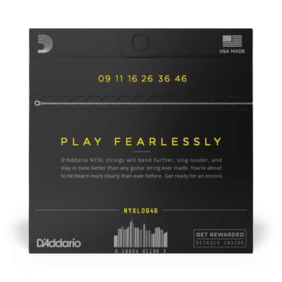 D'addario NYXL0946-3P Electric Guitar Strings (Custom Light) .009-.046 - 3 PACK image 2