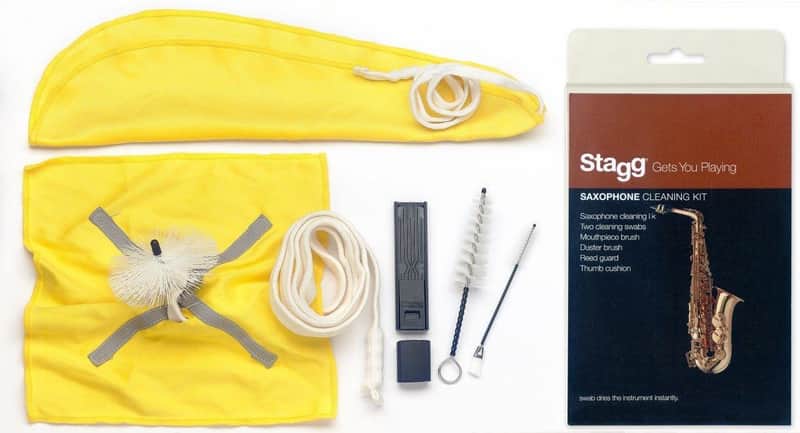 Stagg SCK-PRO-AS Pro Saxophone Cleaning Kit with Swab, Brushes, Cloth, and More image 1