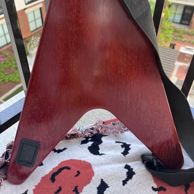 Gibson Flying V Crescent Moon 2002 - Worn Cherry image 6