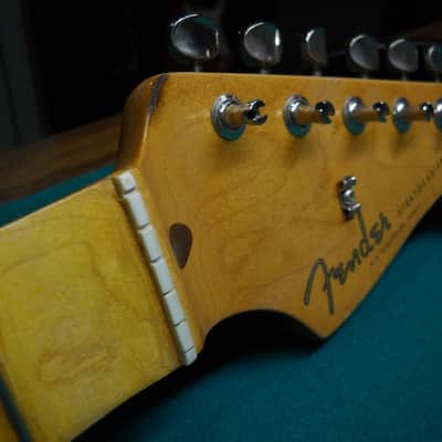 Genuine Fender Relic Strat neck Scalloped fretboard Aged finish Stratocaster YNGWIE image 11