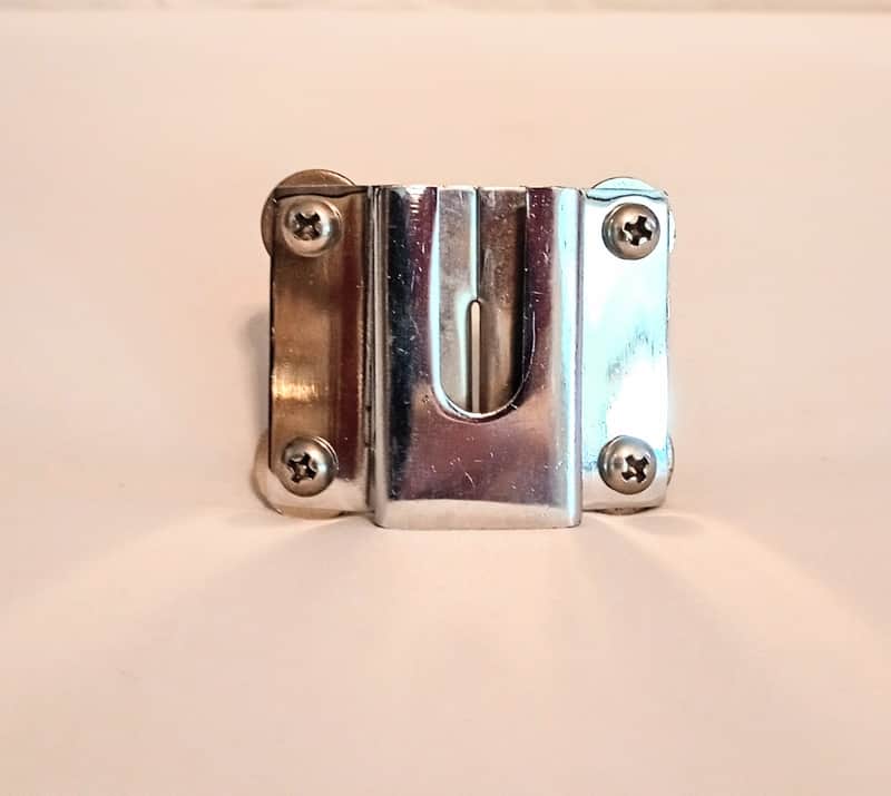 UNMARKED 4 POINT TOM CLIP MOUNT 70's/80's - CHROME- FREE SHIP TO C-USA! image 1