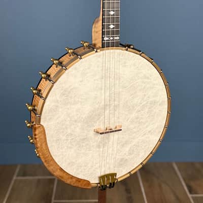 Ome Wicklow 11" 19-Fret Tenor Curly Maple Openback Banjo with Rolled Brass Ring image 6
