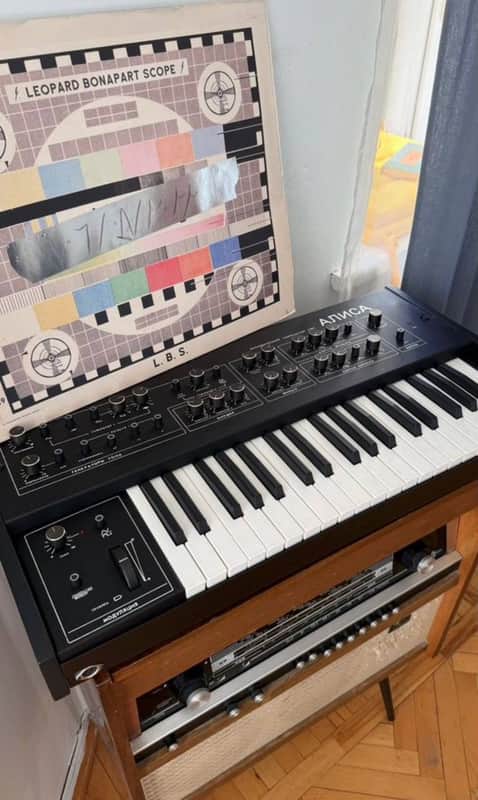 ALISA 1387, Vintage Analog Synthesizer, Black, Pitch Bend 1984 (USSR) image 1
