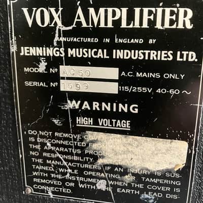 Vox AC-50 1963 - Slight Wear & Tear image 7