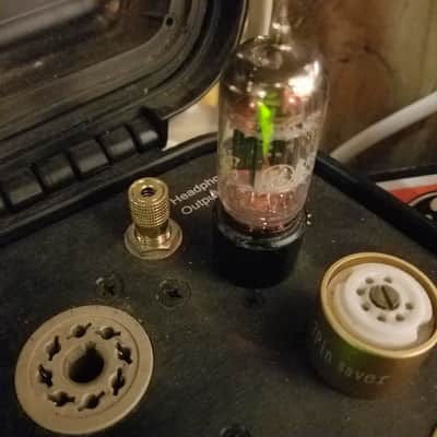 G.E. 5751 black plate triple mica AT1000 TESTED Vacuum Tube dual triode 1954-1959 image 4