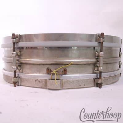 *Ludwig 2-Piece Brass 14x4"Snare Drum Vintage 20s NOB Dancel Model Universal USA image 6