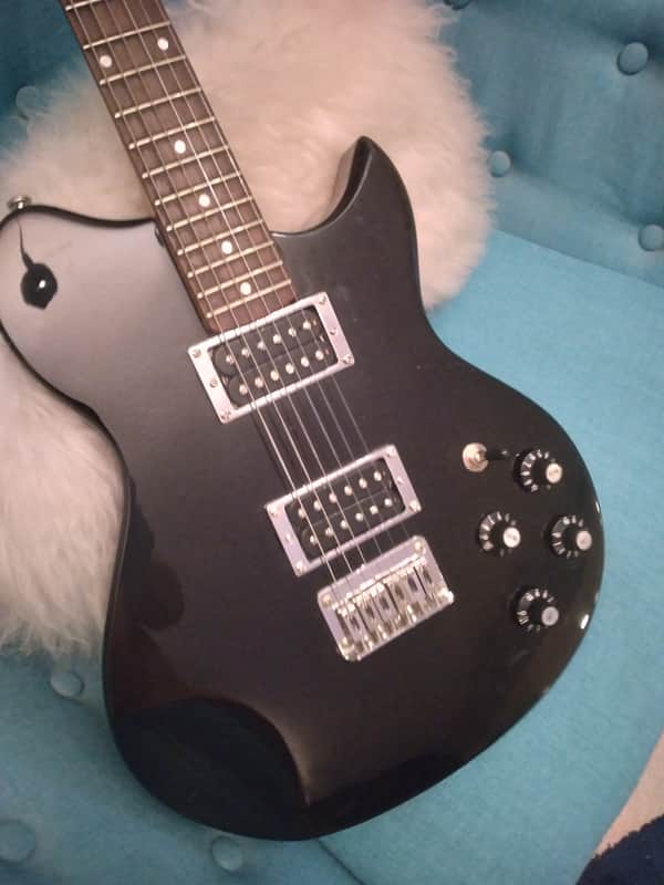 Rescued, Restored, Revamped and Upgraded Washburn Idol Guitar in Gloss Black image 1