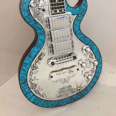 Teye La India 2013 Engraved Metal Front with Turqoise Inlay image 1