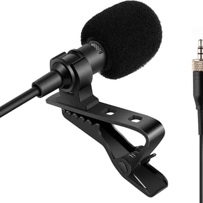 Lavalier Microphone Lapel Microphone Compatible with Wireless Transmitter - Unidirectional Condenser Mic – 3.5mm Screw Lock Plug image 1