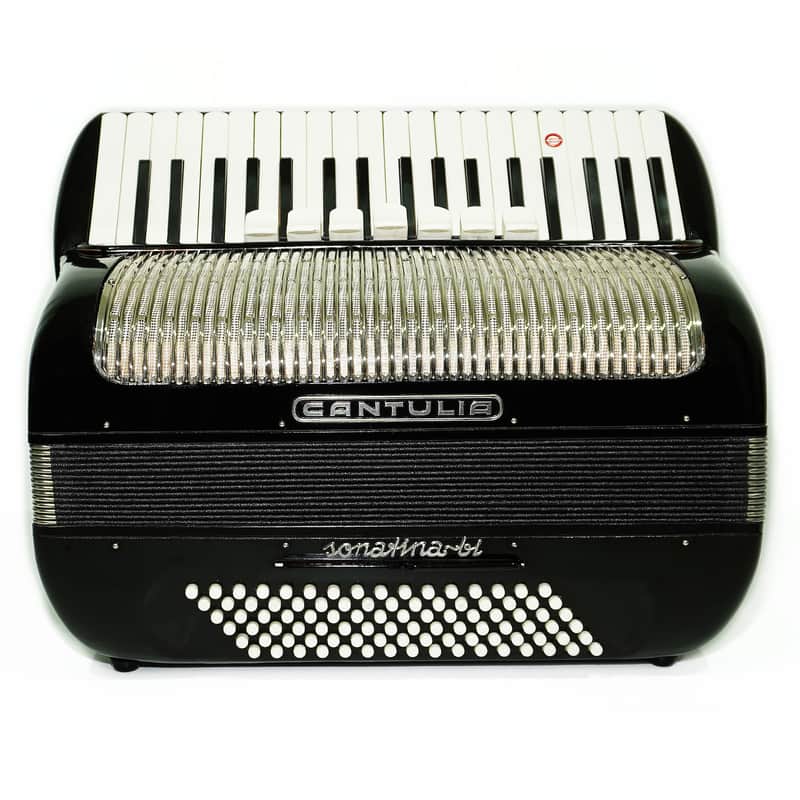 Vintage Accordion Cantulia Sonatina bi 96 Bass, Rare Old German Piano Accordian, New Straps, 2392, Keyboard Accordion Instrument, Rich and Bright Sound image 1