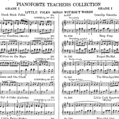 Juvenile Happy Days Twelve Little Piano Pieces with Words Book OP166 Bach Music Co. 1925 Piano Book 1925 - Vintage from 1925 Music Sheet Book image 5