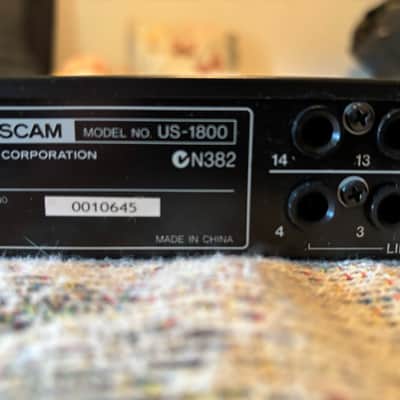 TASCAM US-1800 USB Audio Interface 2010s - Black image 6
