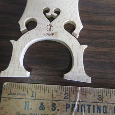 Panpi 1/4 cello bridge (see photos) 2010s natural NEW OLD Stock image 1
