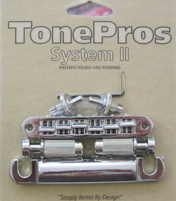 TonePros LPS02-C Standard Tuneomatic/Tailpiece Set Chrome image 1