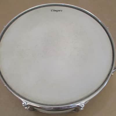 Tempro Vintage 14 X 5 Snare Drum, 8 Lugs, Brilliant Chrome, Muffler, Made In Japan, All Original! image 11