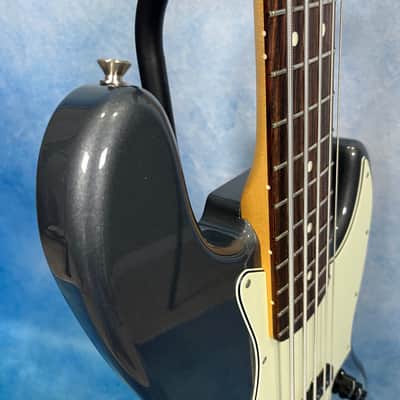 Fender MIJ Hybrid '60s Jazz Bass V 2020 Charcoal Frost Metallic image 7