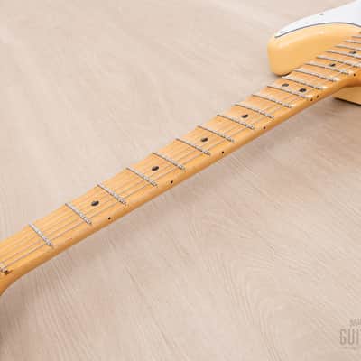 2001 Fender Yngwie Malmsteen Stratocaster ST71-140YM Yellow White, Near-Mint w/ Tweed Case & Hangtag, Japan image 6