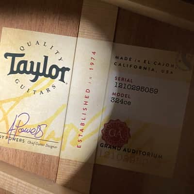 NEW! Taylor 324ce V-Class Grand Auditorium Acoustic-Electric Guitar - Tobacco - Authorized Dealer - 4.65lbs - G06049 image 4