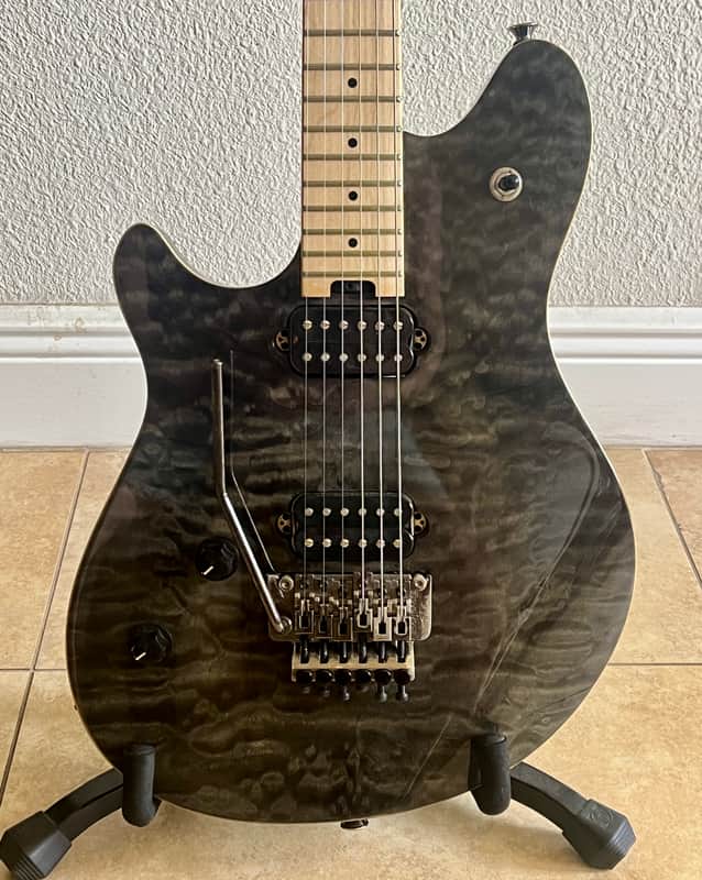 EVH Wolfgang WG Standard Quilted Maple Left-Handed Electric Guitar - Transparent Black w/ Gig Bag image 1