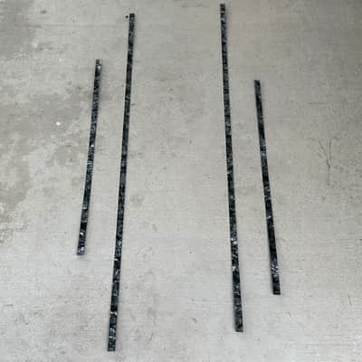 Rogers Bass Drum Hoop Inlay 1960 Black Diamond Pearl image 4