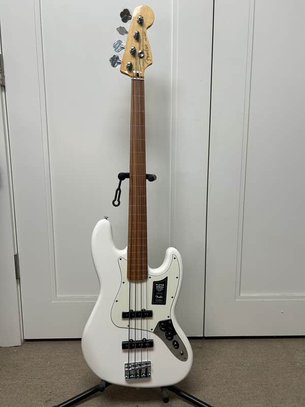 Fender Player Jazz Bass Fretless with Pau Ferro Fretboard - Polar White image 1