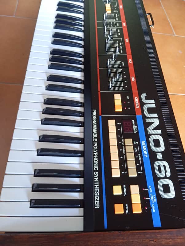 Roland Juno-60 61-Key Polyphonic Synthesizer 1982 - 1984 - Black image 1