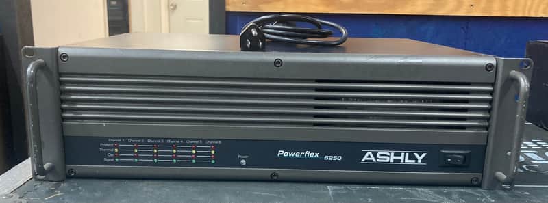 Ashly Powerflex 6250 6 Channel Amplifier 2000's - Black/Grey image 1