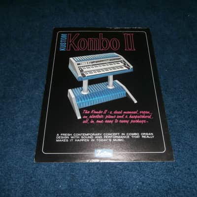Vintage 1960's Kustom Kombo II Organ / Piano Tuck and Roll Flyer! RARE! image 1