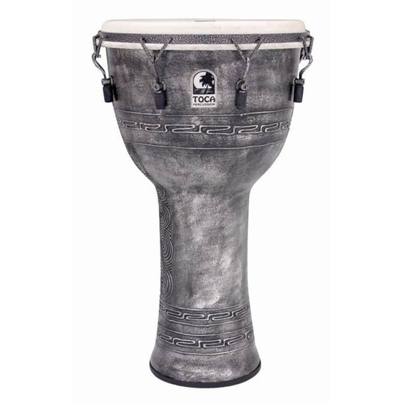Toca Antique Silver Mechanically Tuned 14" Djembe w/ Bag image 1