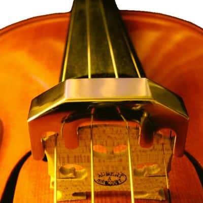 Violin Viola Gold-Plated Brass Mute 4-Prong Practice Heavy Hush Mute, Metal 4/4 & 14"* image 2