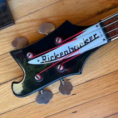 1981 Rickenbacker 4001 Fretless Left Handed Jetglo Electric Bass w/ OHSC image 7