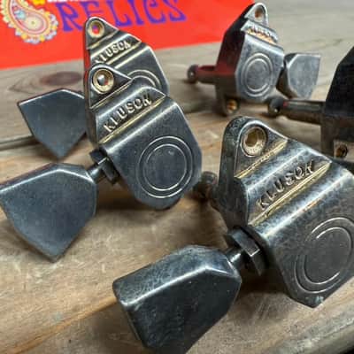 Real Life Relics Kluson 3 Per Side Vintage Diecast Sealfast Tuning Machines SKU: KVDS-3-NM image 2