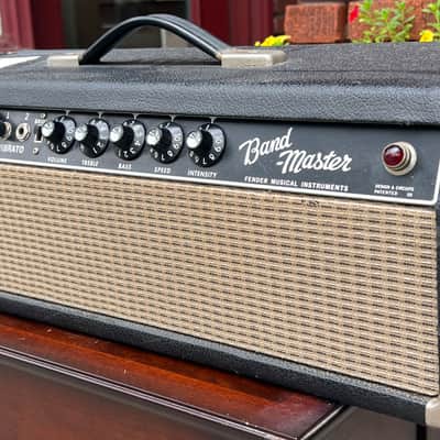 Vintage 1967 FENDER Band-Master AB763 Tube Amp Head~Black Panel/Faced & Clean~SEE VIDEO! *SALE* image 2