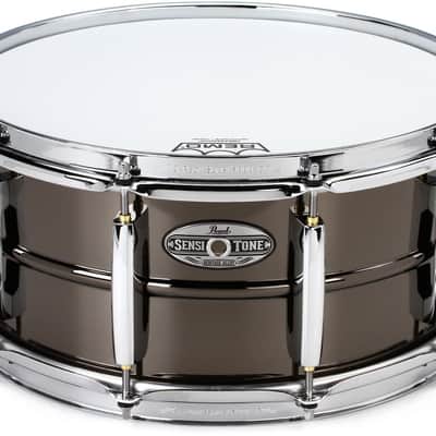 Pearl Sensitone Heritage Brass Alloy Snare Drum - 6.5 inches x 14-inches  Black Nickel image 1