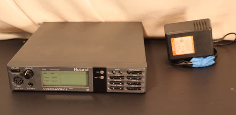 Roland Sound Canvas SC-55 MIDI Sound Module with adapter vintage image 1