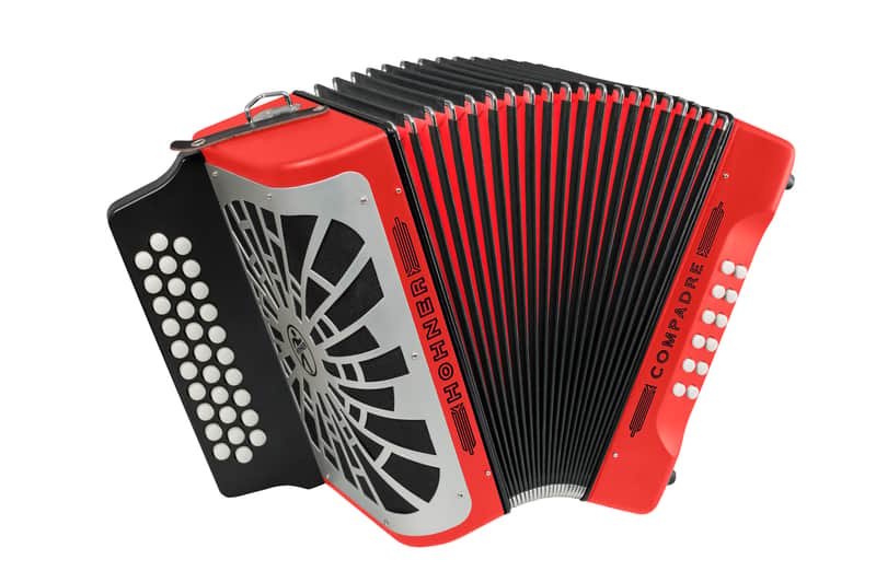 Hohner Compadre Diatonic Accordion - Keys of G/C/F - Red OPEN BOX- FREE SHIP image 1