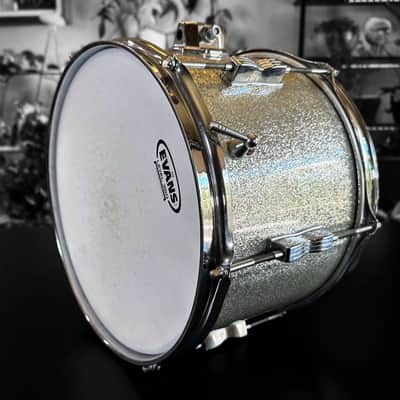 Ludwig No. 996-1 Club Date Outfit Drum Set (8x12"/14x14"/14x20") w/ Keystone Badges 1967 - Silver Sparkle image 7
