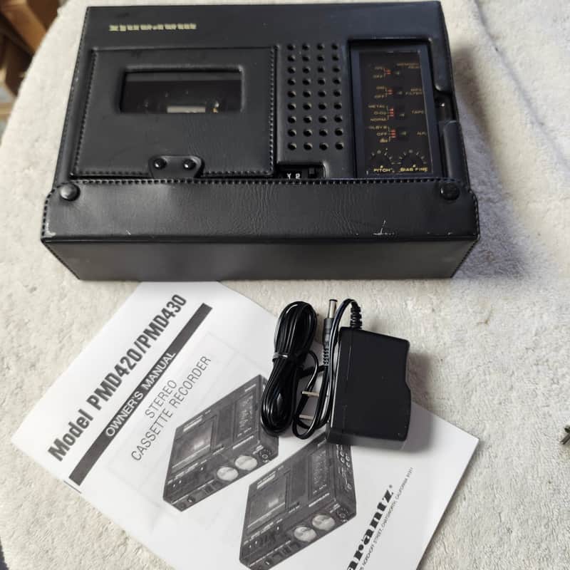 Super Clean Marantz PMD430 CP430 Rebuilt 3-Head Portable Cassette W/Accessories image 1