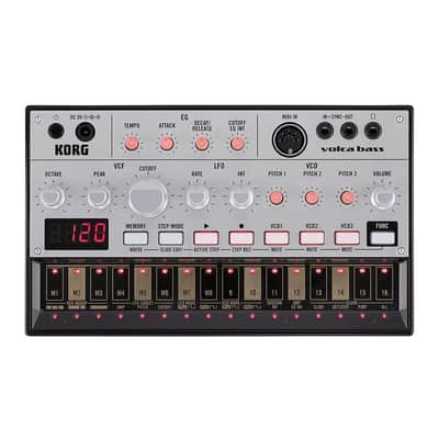 KORG Volca Bass - Analog Bass Machine Bundle w/ Knox Gear Closed-Back Studio Monitor Headphones, 3.5mm TRS to Dual 1/4" TS Stereo Breakout Cable, MIDI Cable (5-Pin DIN), & Korg Power Adapter (5 Items) image 2