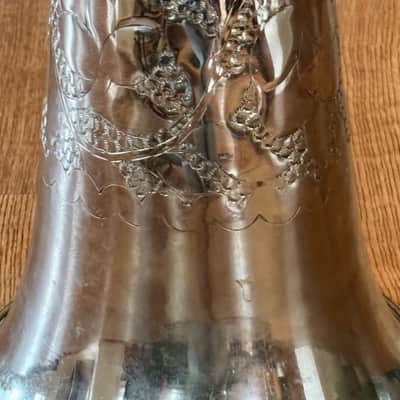 Vintage Aluminum Floral Darkuba Hand Drum 12" Read Description image 3
