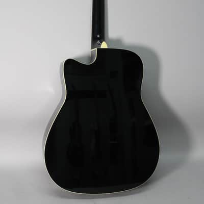 Yamaha FGC-TA TransAcoustic Dreadnought Cutaway Acoustic-Electric Guitar Black image 3