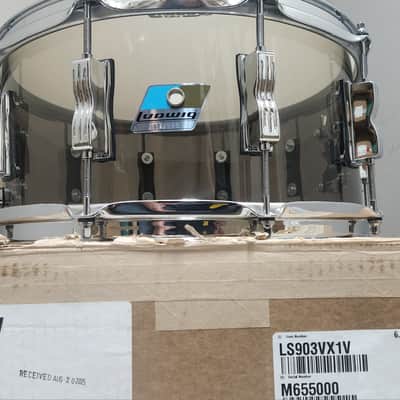 Ludwig Vistalite Bronze 6.5x14" Zep Bonham Bowtie Lug Acrylic Snare Drum | Made in the USA | NEW | Authorized Dealer image 2