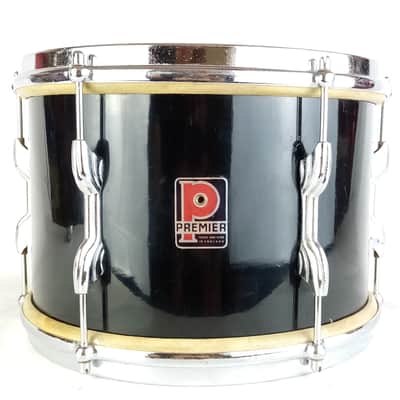 Premier 8x12"Black Tom Drum+Calf Skin Heads 3Ply Birch Vintage Pre-International image 1