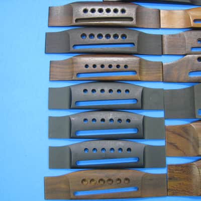 Large Lot of (14) Wide Saddle Acoustic Guitar Bridges image 2