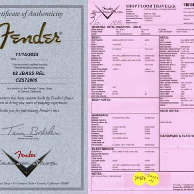 Fender Custom Shop 1962 Relic Jazz Bass - Aged Black image 22