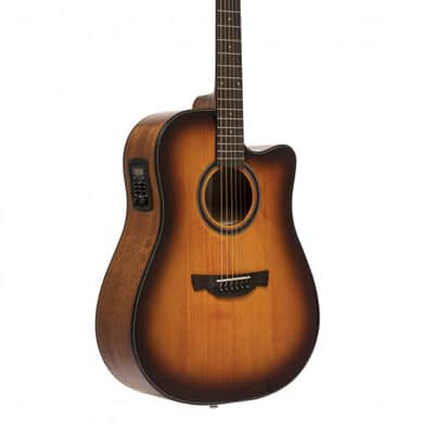 Crafter ABLE D600CE VTG Able Series 600 Dreadnought Cutaway Solid Spruce Top Mahogany Neck 6-String Acoustic-Electric Guitar image 1