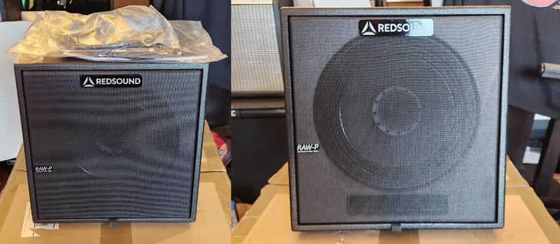 Red Sound MF10 10" Active/Passive FRFR Cabinet Pair w/ Original Boxes, Extra Stuff! Neutrik Cable & Padded Covers image 1